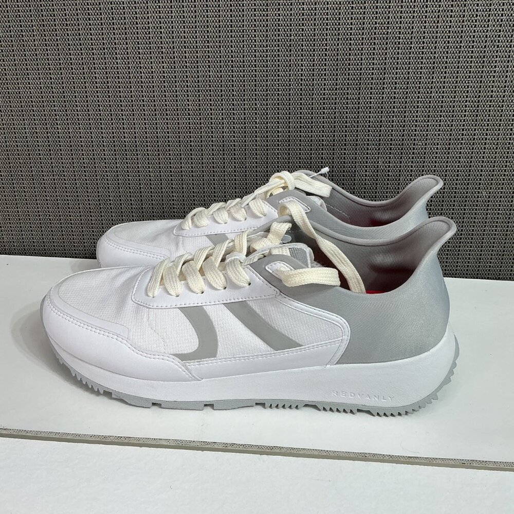 Redvanly Men's Challenge Golf Sneakers Size 12 White & Gray Wind/Water Resistant